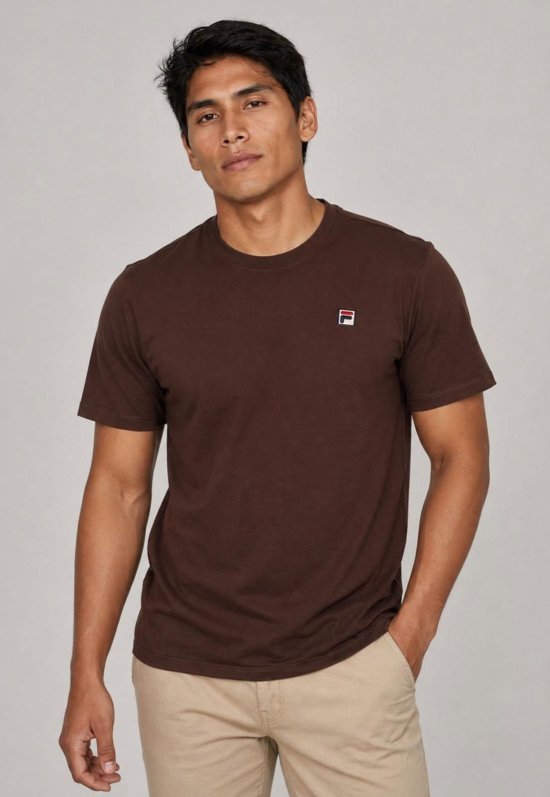 Camiseta Masculina Fila Comfort Piedmont Marrom