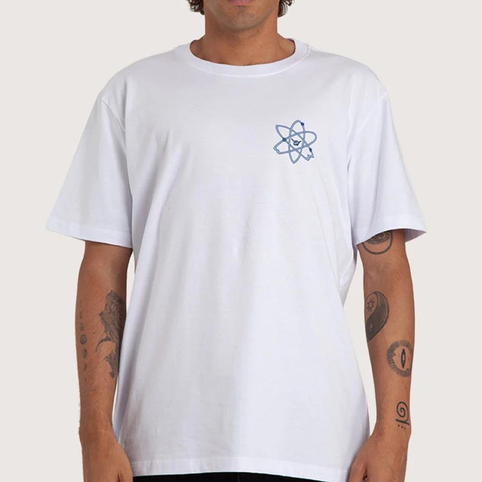 Camiseta Hang Loose Atom WT26 Masculina Branco