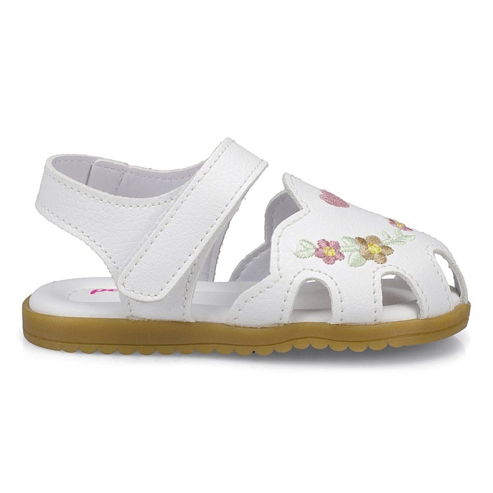Infantil - Sandália Baby Floral com Coração