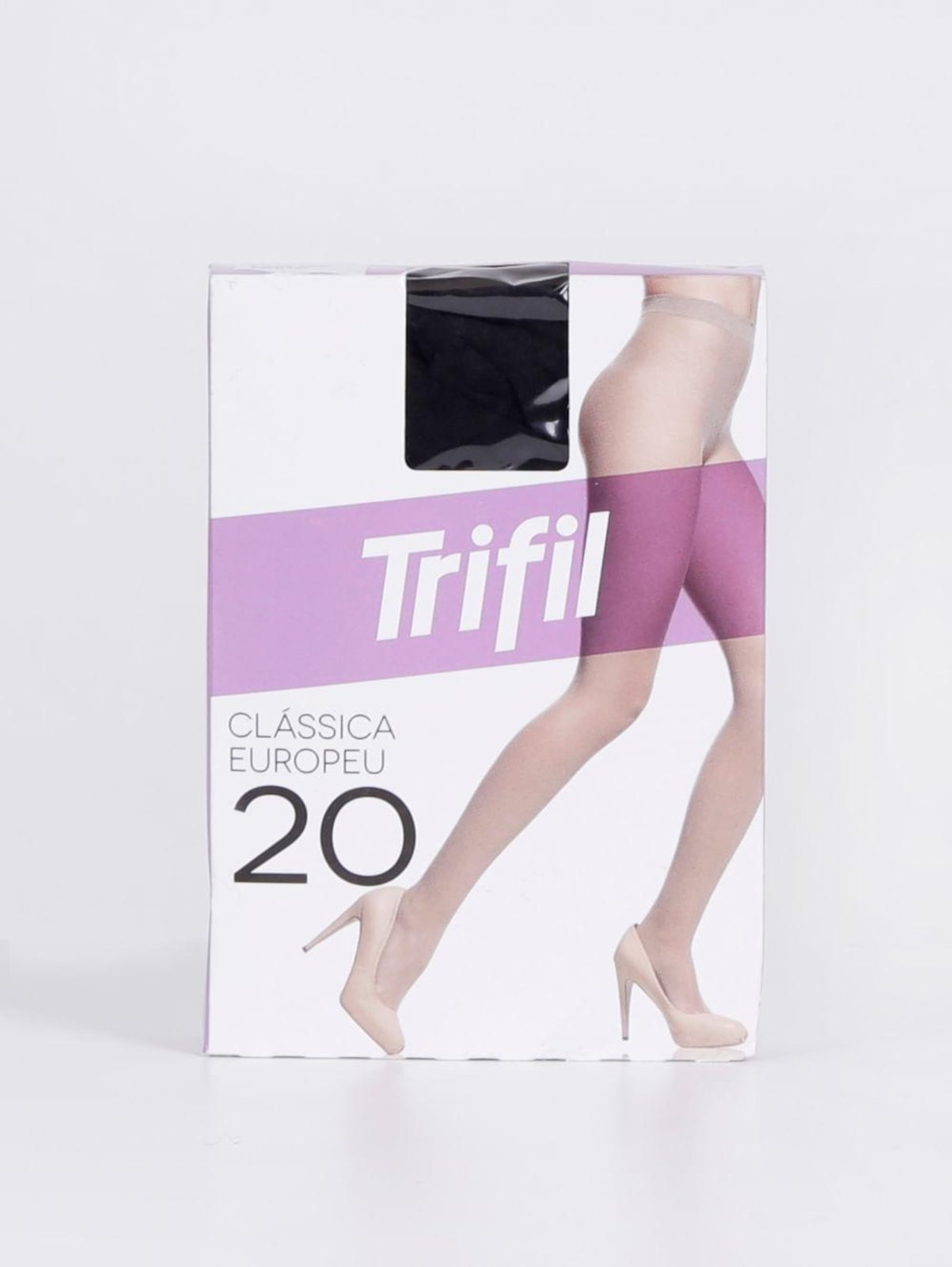 Vista 2 Meia-Calça Clássica Europeu Fio 20 Trifil Feminina preto TRIFIL preto
