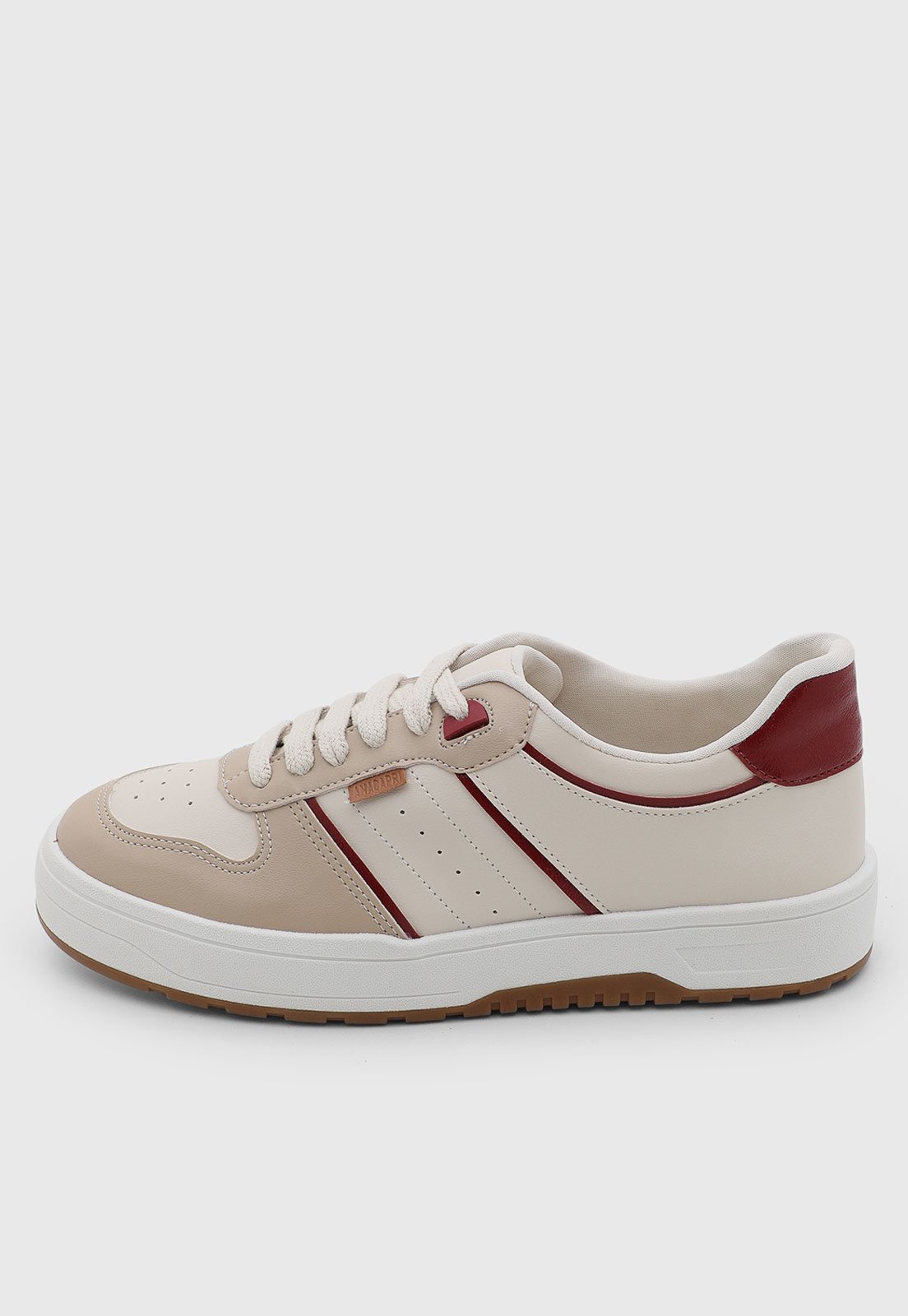 Tênis Feminino ANACAPRI Cadarço Casual Bege
