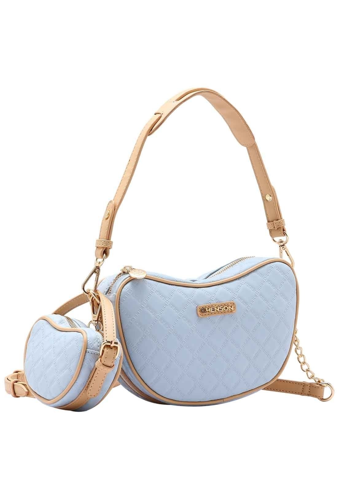 Bolsa Feminina Chenson Original Matelassê Cute Ombro Azul 3484982
