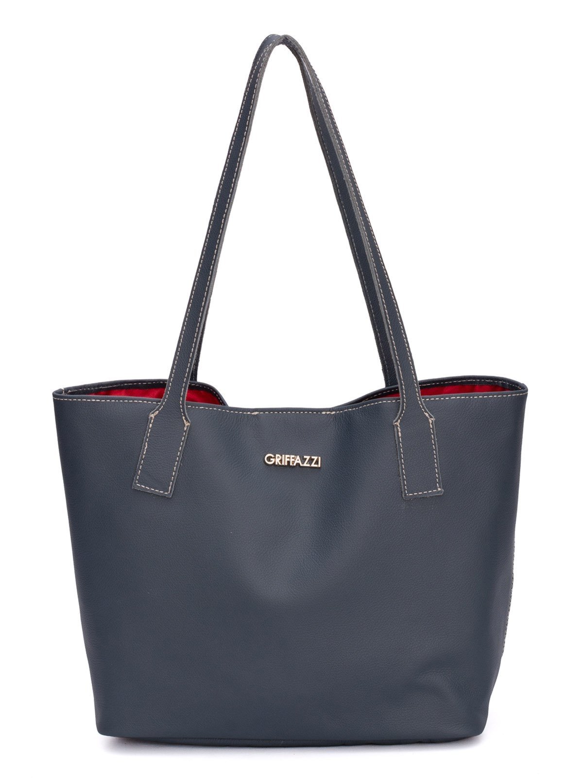 Bolsa de Couro Griffazzi Cor Jeans