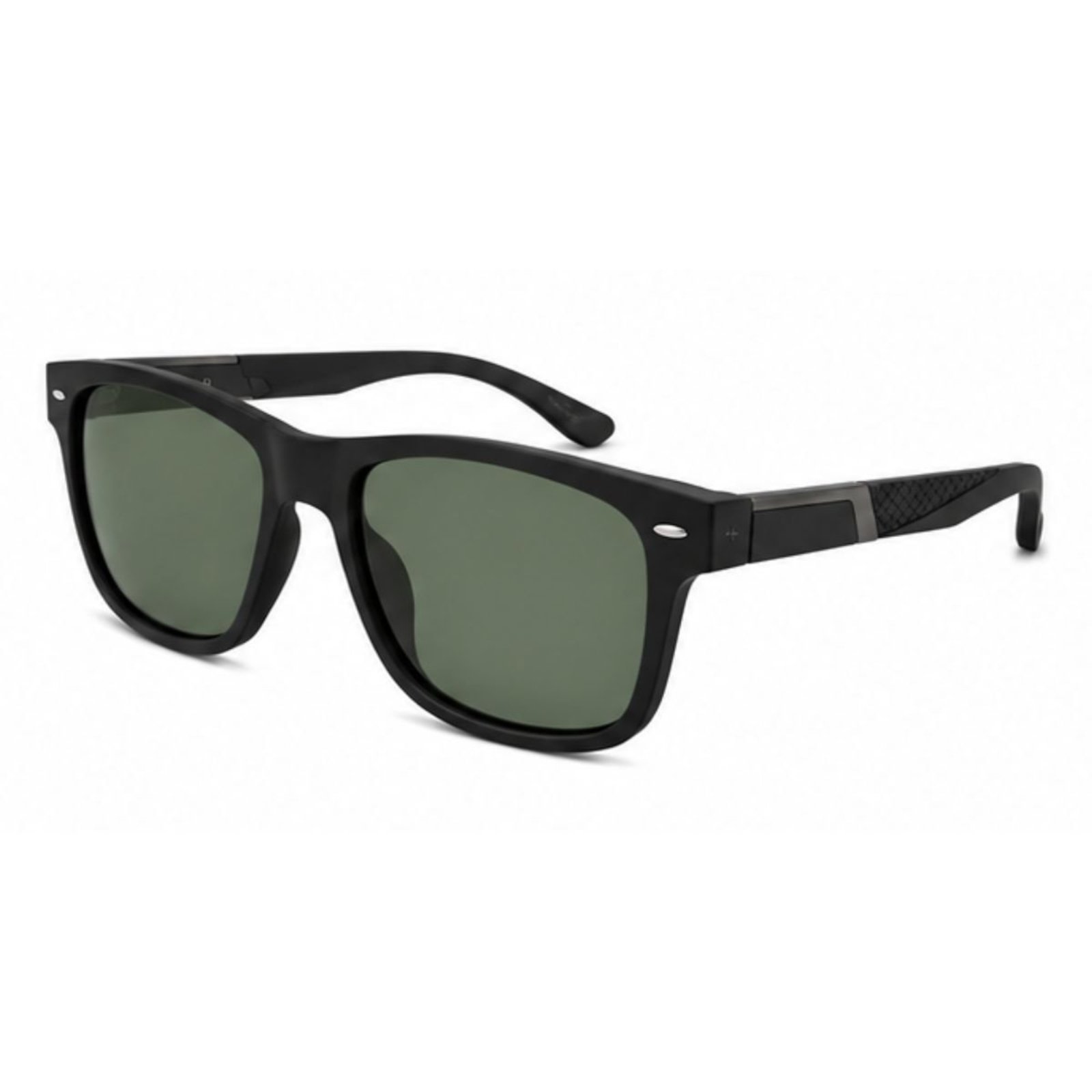 Óculos de Sol Quadrado Masculino Polarizado UV400 Premium Preto