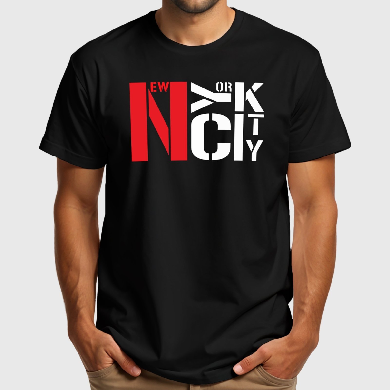 Camiseta Masculina Preta New York Algodão Premium Benellys