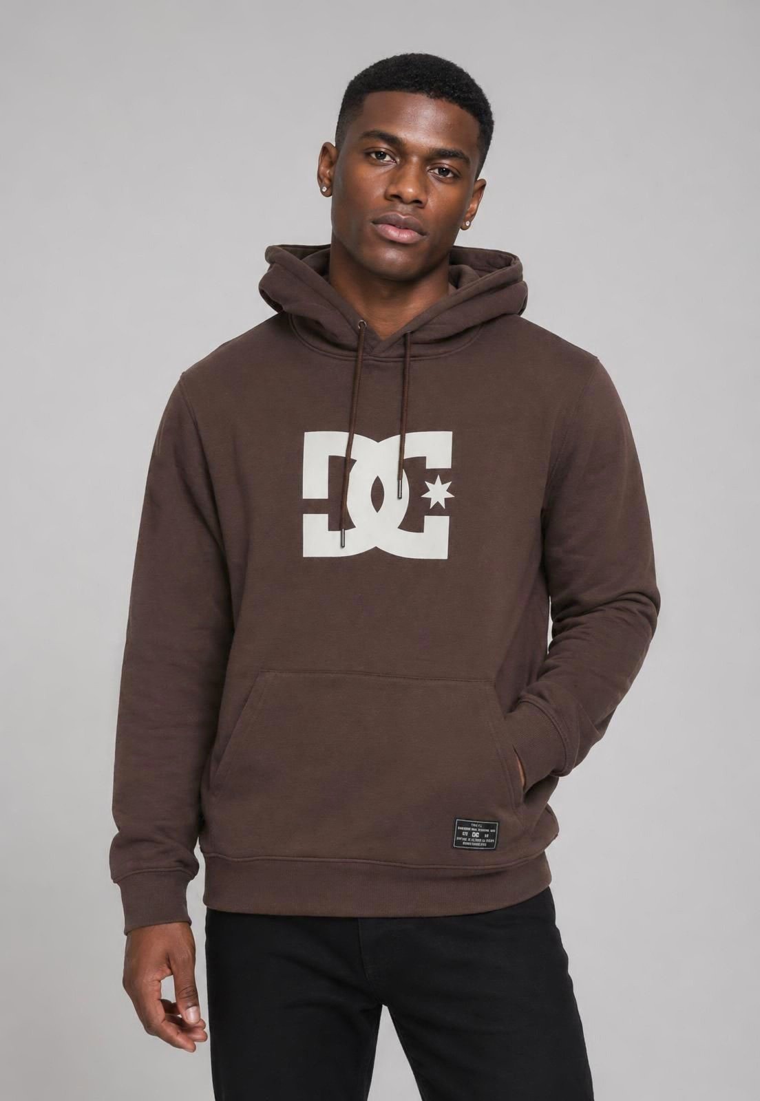 Blusa de Moletom Masculina DC Shoes Capuz Marrom