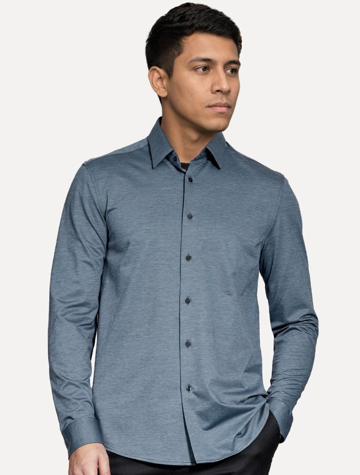 Camisa Aramis Masculina Regular Easy Care Azul Indigo