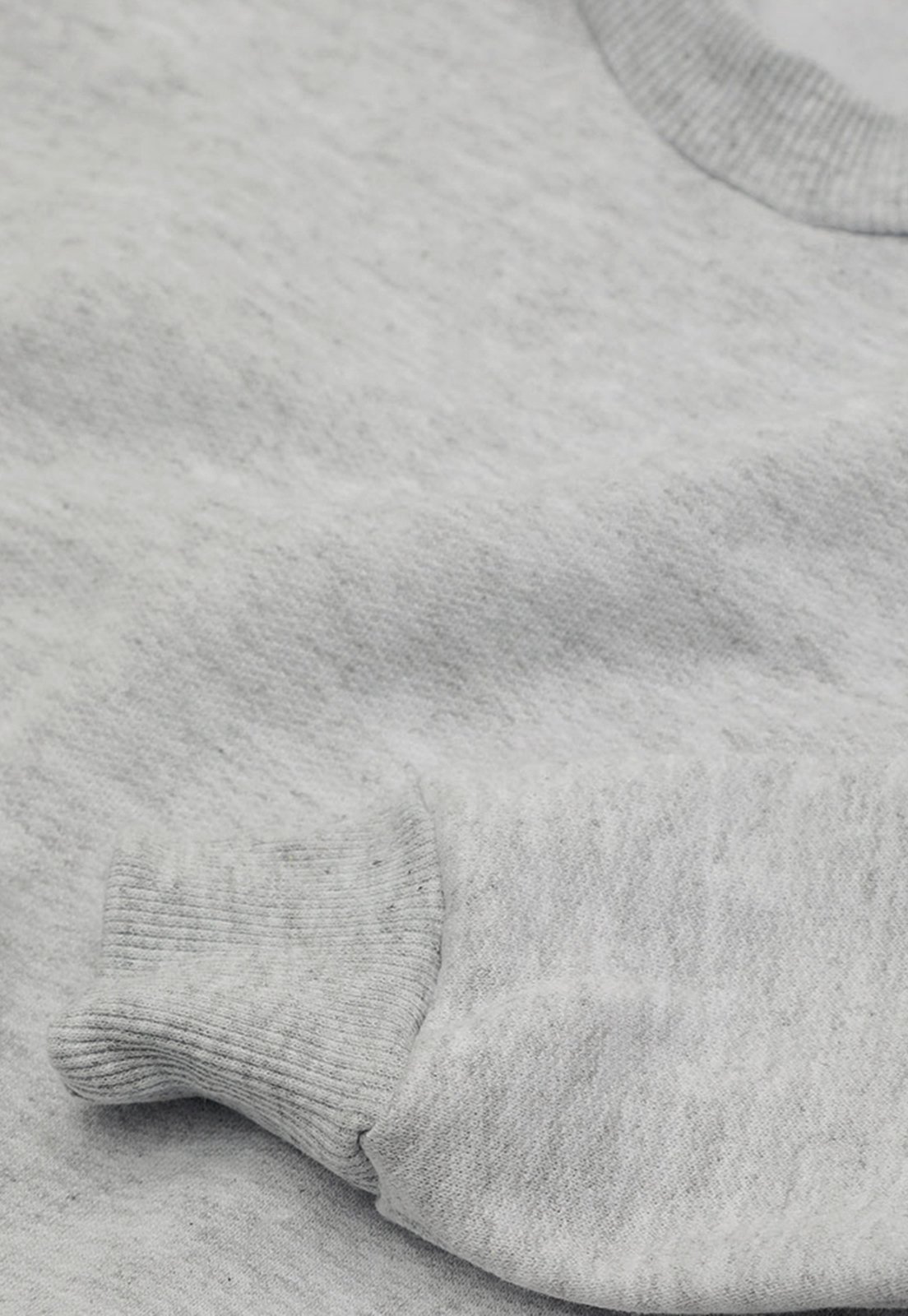 Vista 3 Blusa de Frio Moletom Flanelado Benellys Liso Gola Redonda Claro cinza Benellys cinza