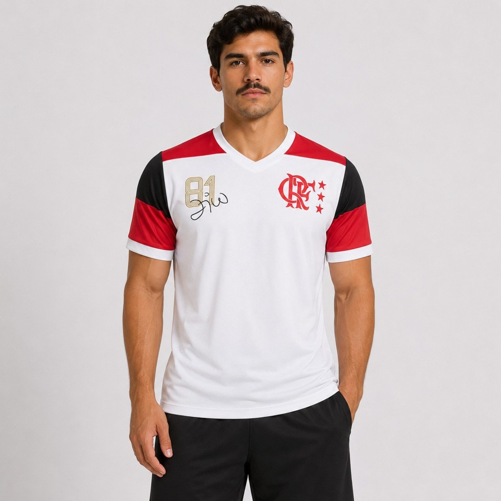 Camisa Flamengo Zico Retrô Premium Branca