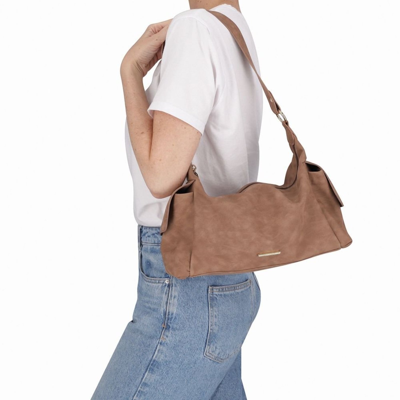 Bolsa Letícia Cargo Média Nozes