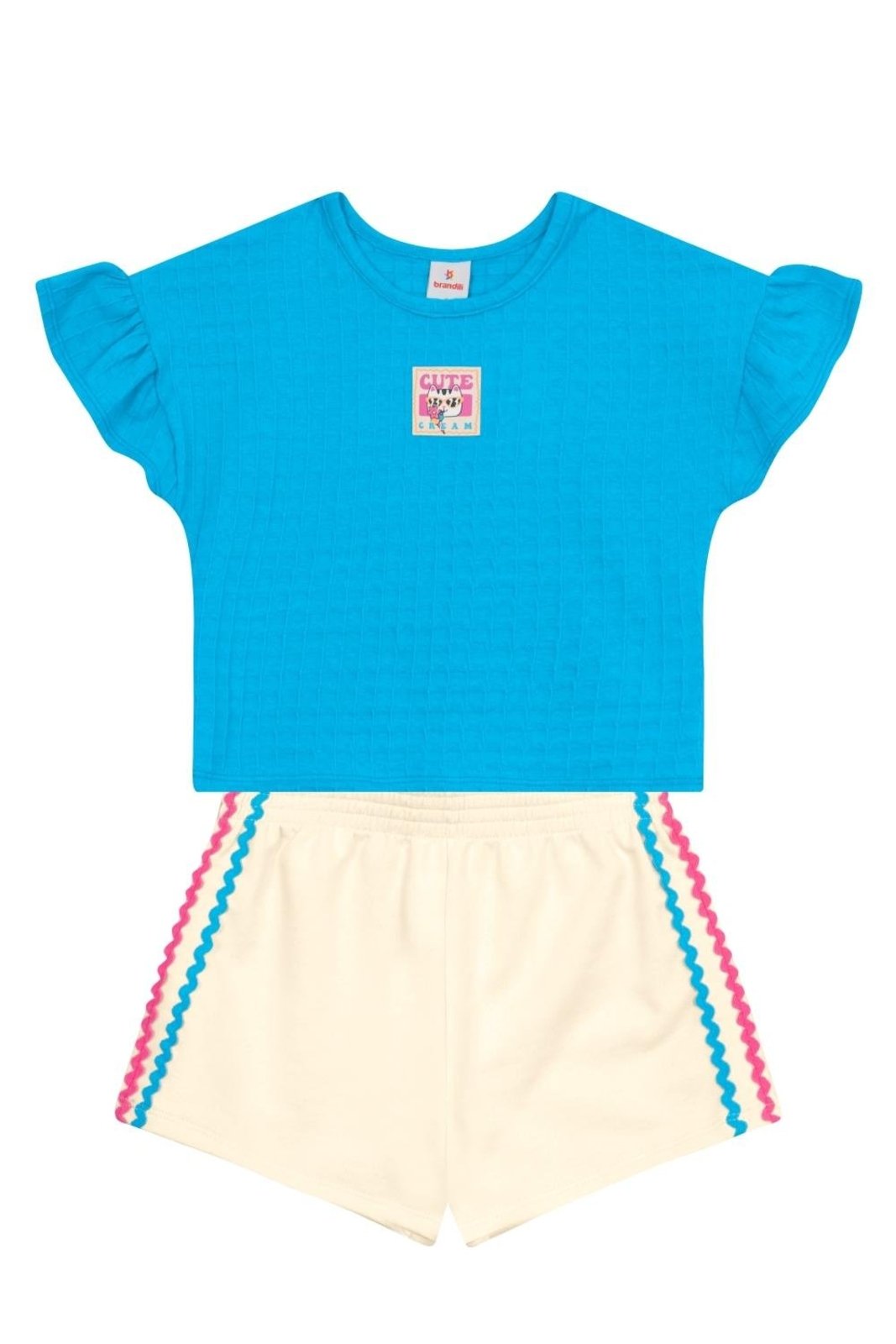 Infantil - Conjunto menina em cotton Brandili