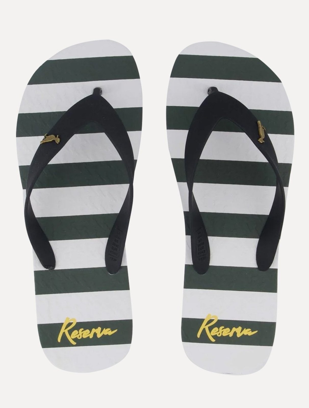 Chinelo Reserva Masculino Summer Stripes Branco/Preto