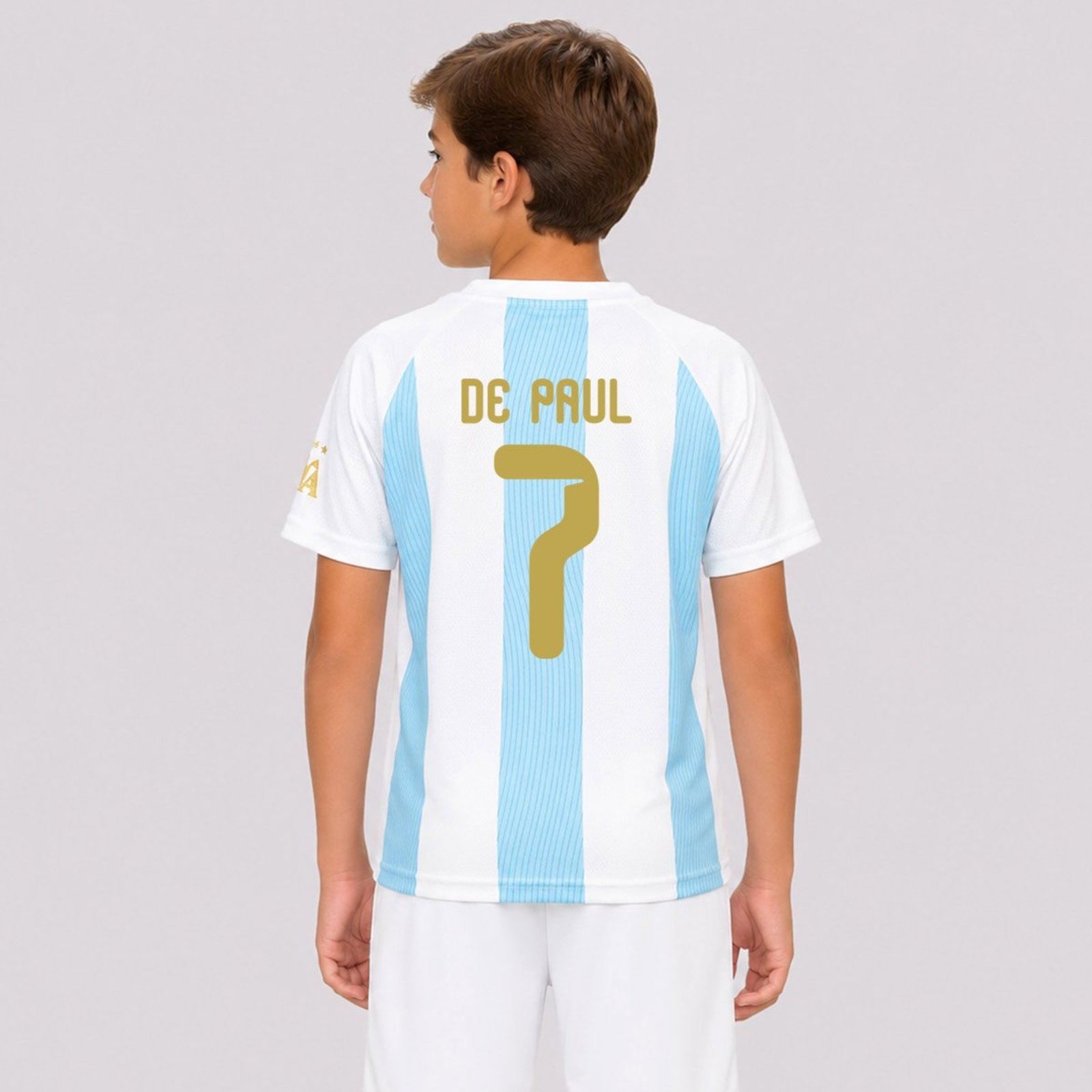 Camisa Argentina Selección Juvenil Azul 7 De Paul