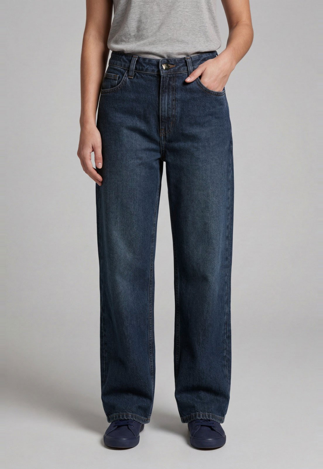 Calça Jeans Feminina Forum Reta Algodão Azul Escuro