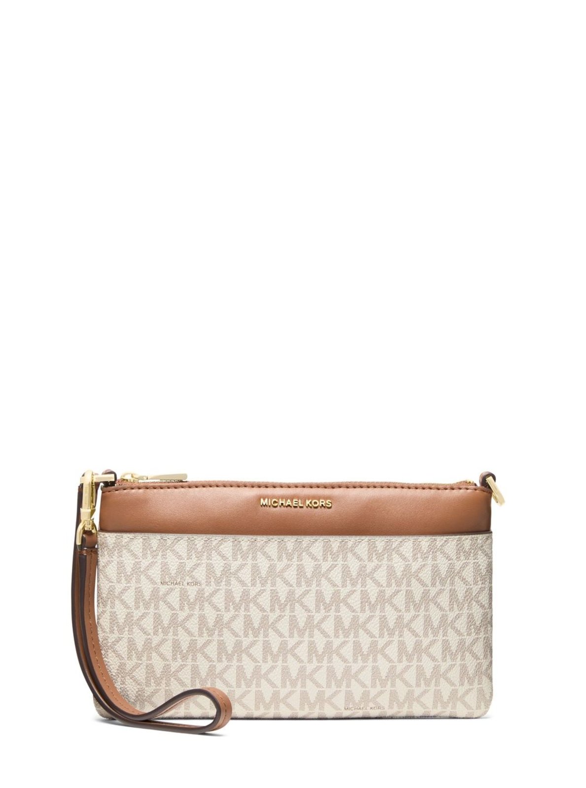Vista 2 Carteira Jet Set Wristlet Logo 32F5GJ6F6B149 Michael Kors branco Michael Kors branco