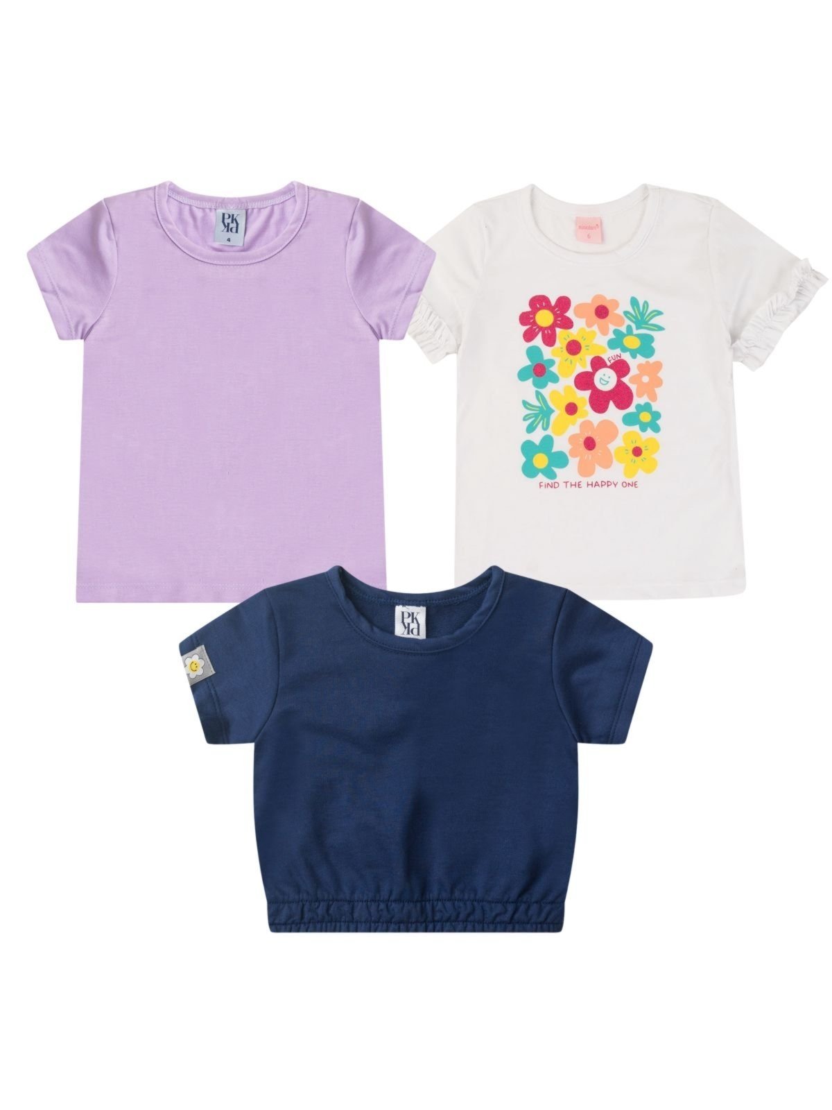 Vista 2 Infantil - Kit Sortido Platinum 3 Camisetas Feminino Avulso PLATINUM KIDS multicolorido PLATINUM KIDS multicolorido