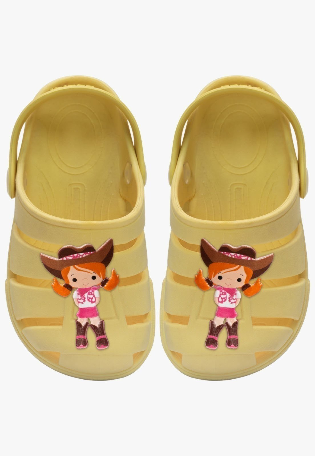 Infantil – Sandalia Babuche Feminino Pópidi Chinelo Cowgirl Amarelo