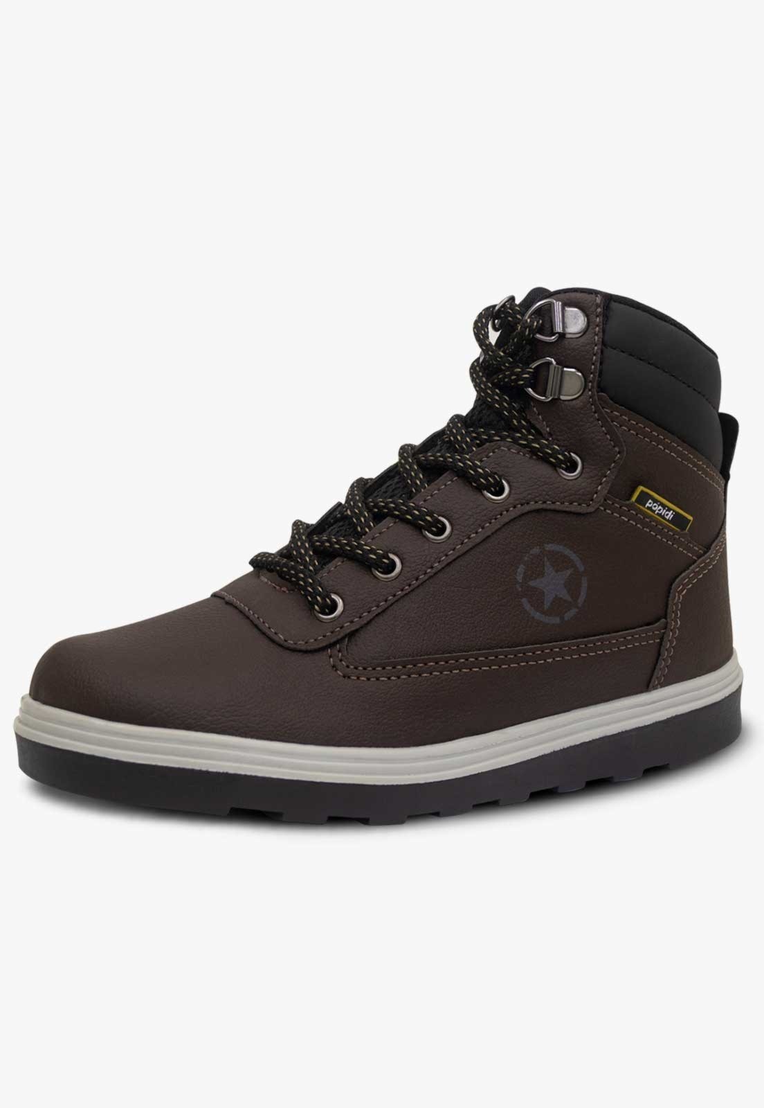 Infantil – Bota Coturno Masculino Casual Pópidi Menino Café