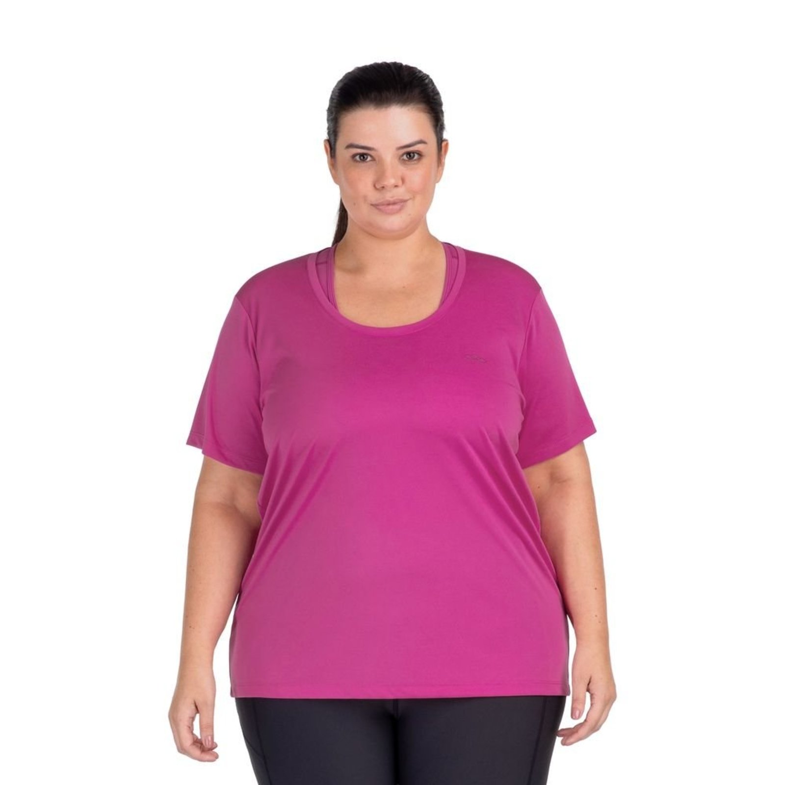 Camiseta Essential Manga Curta Olympikus G1 Roxo