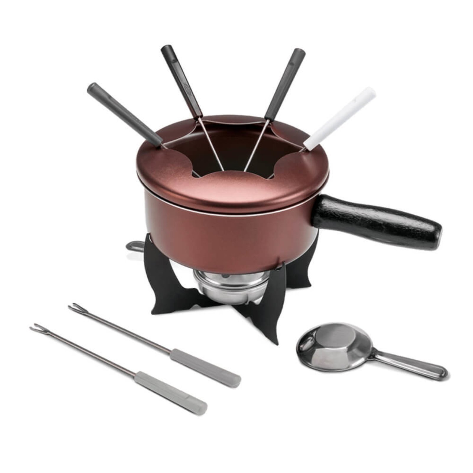 Panela de Fondue com 10 peças Marrom - Brinox