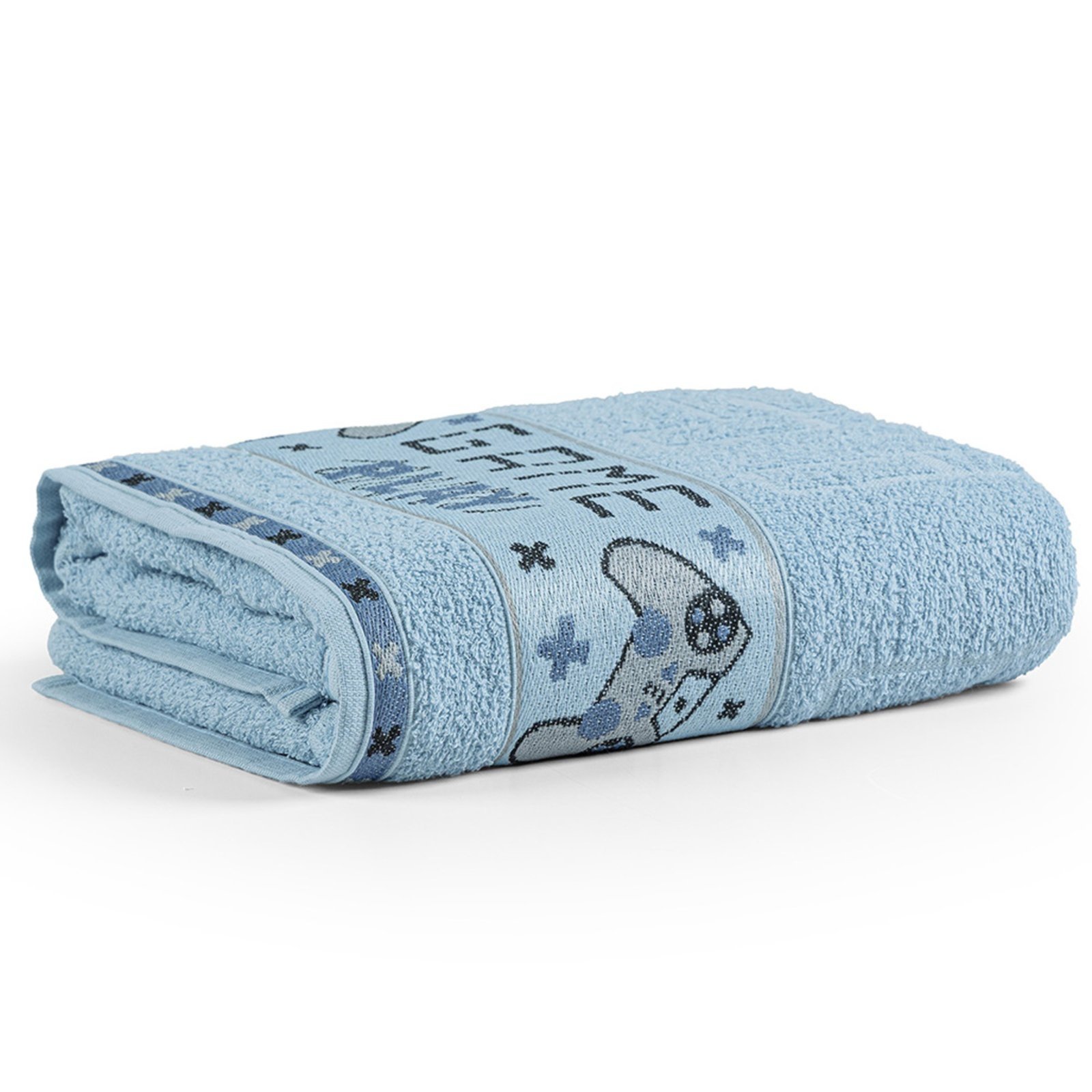 Toalha de Banho Avulsa Casa Scarpa Minimi Algodão - 1,15m x 75cm - Game - Azul