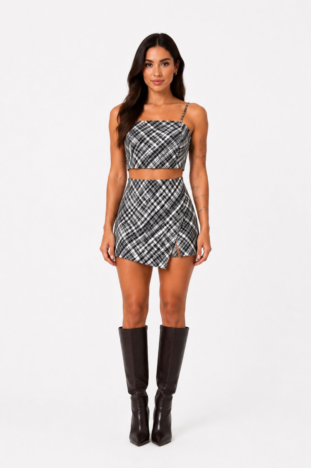 Conjunto Saia Curta D Bell Outlet Fashion Preto