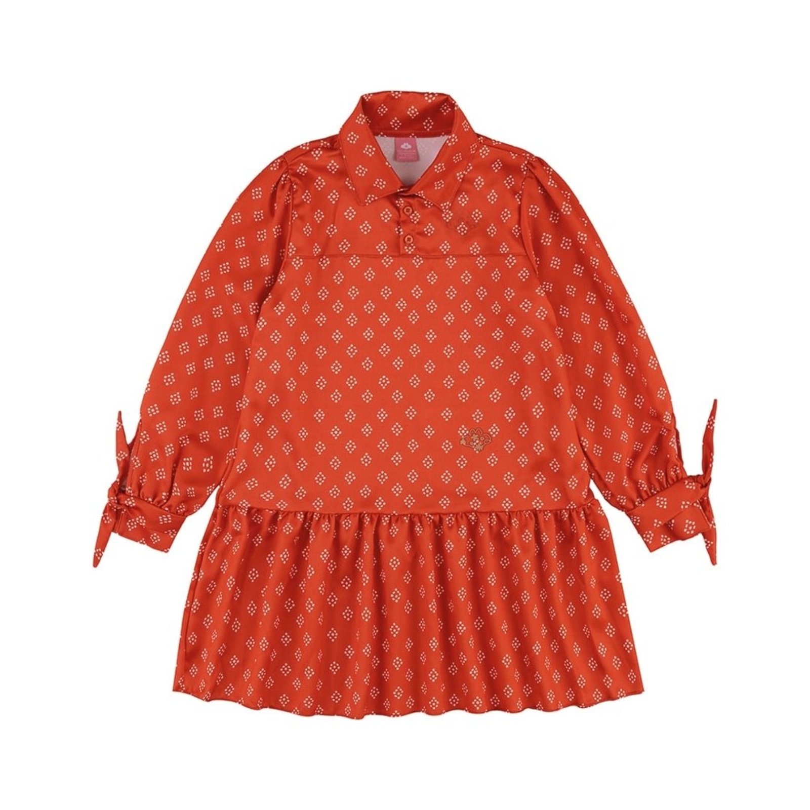 Infantil - Vestido Shine Cetim Estampado Menina Lilica Ripilica