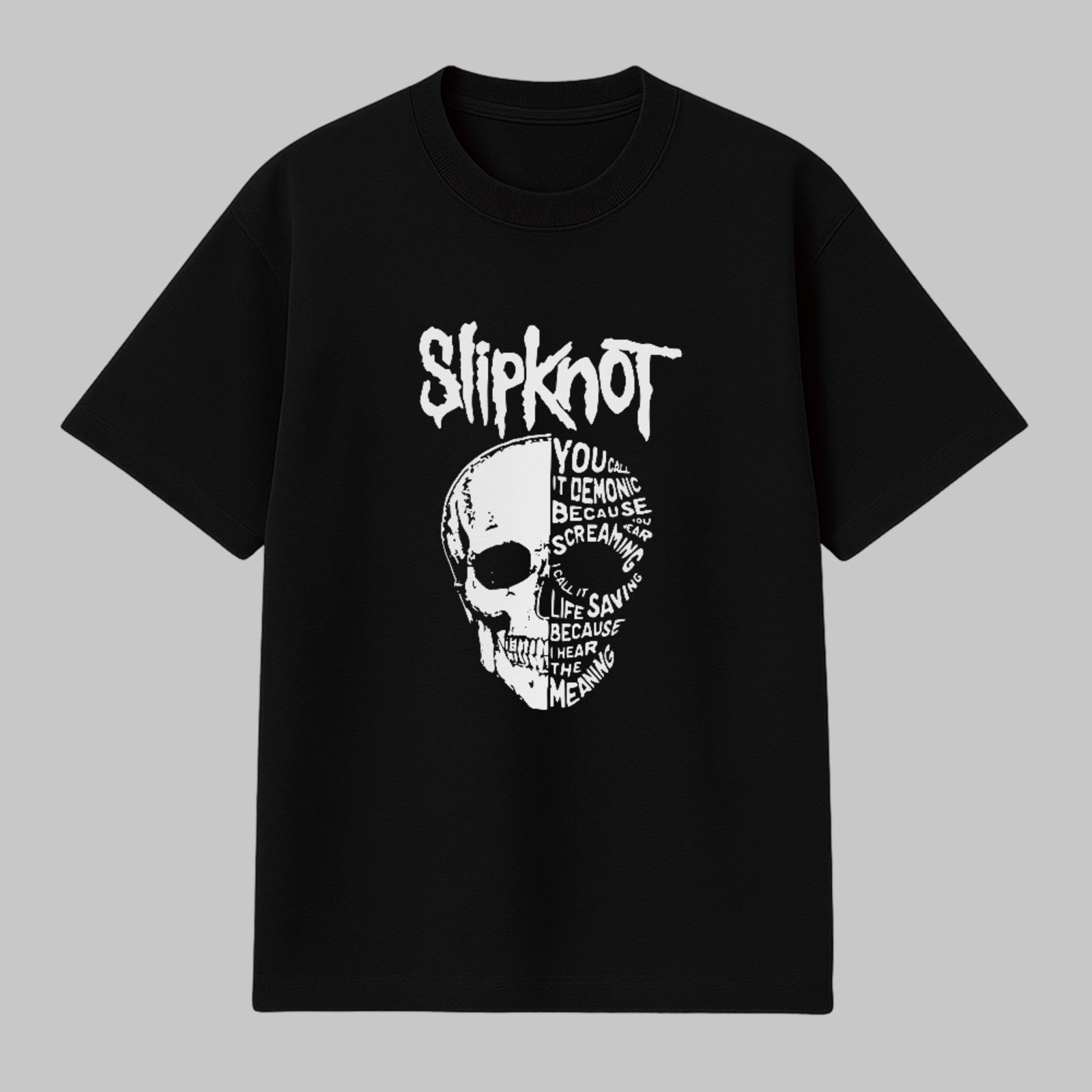 Camiseta Básica Slipknot Heavy Metal Skull Style Unissex Preto