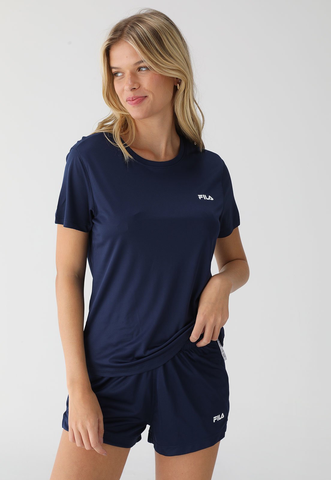 Camiseta Fila Logo Azul-Marinho