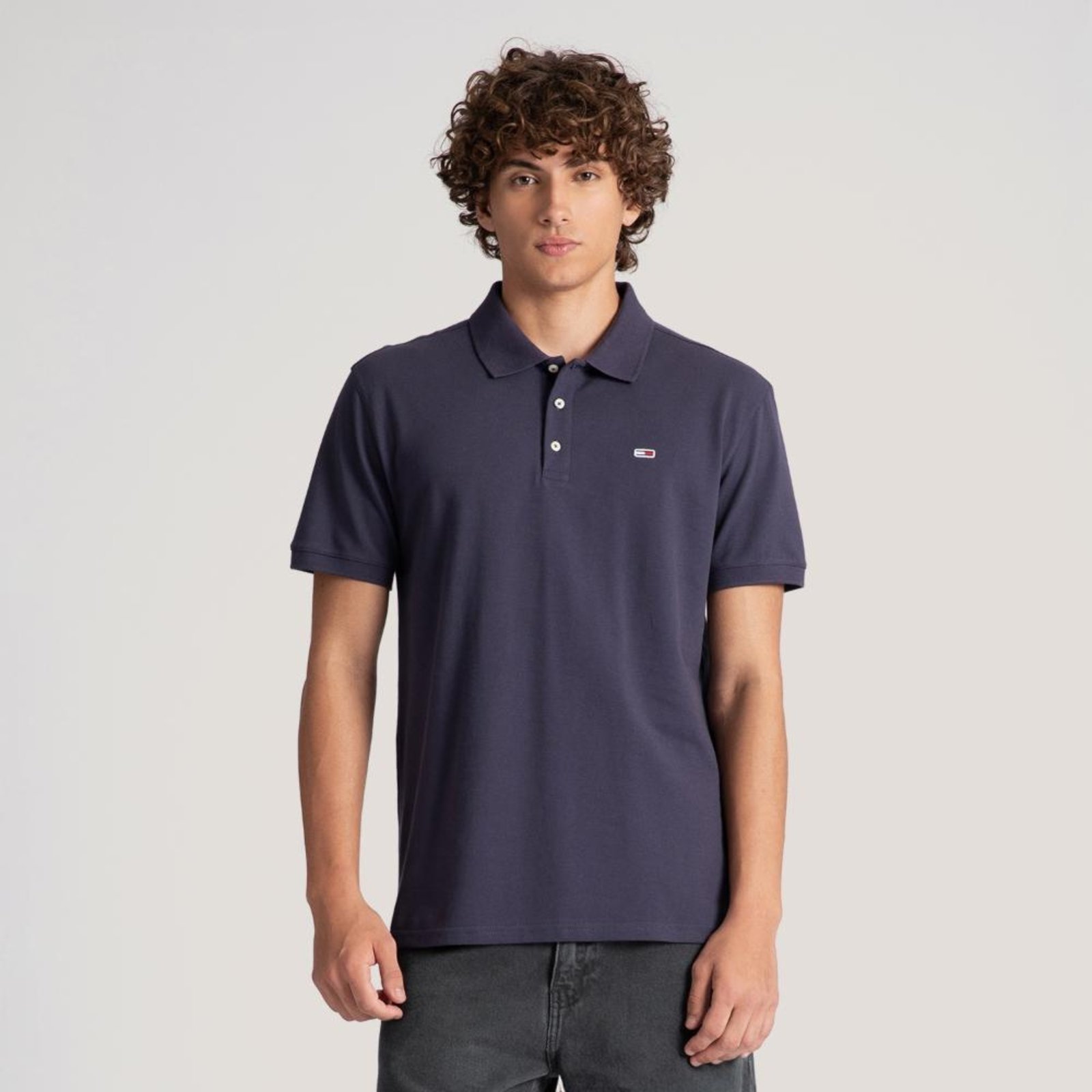 Vista 2 Polo Clássica Piquê Tommy Jeans - EEG azul marinho Tommy Jeans azul marinho