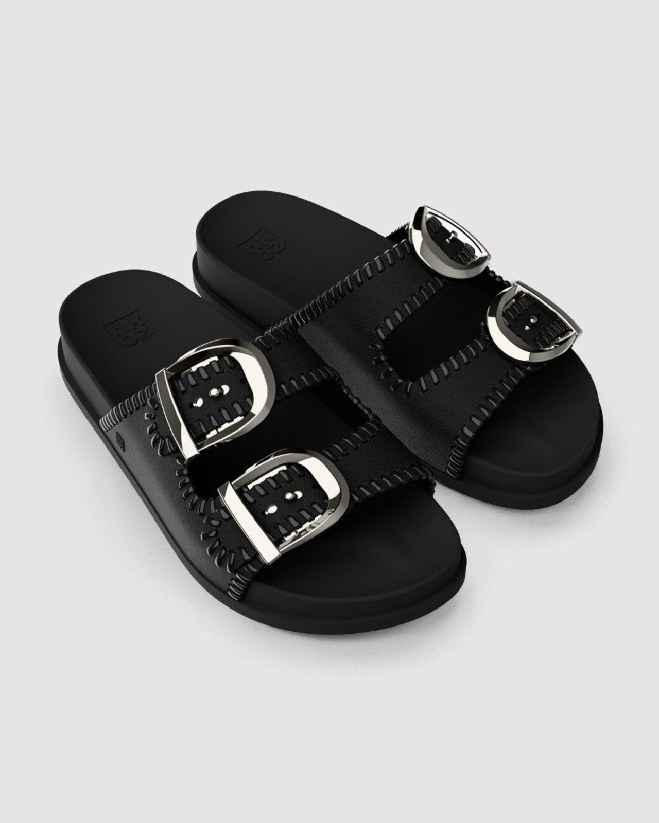 Chinelo Slide Feminino Zaxy Fire Preto