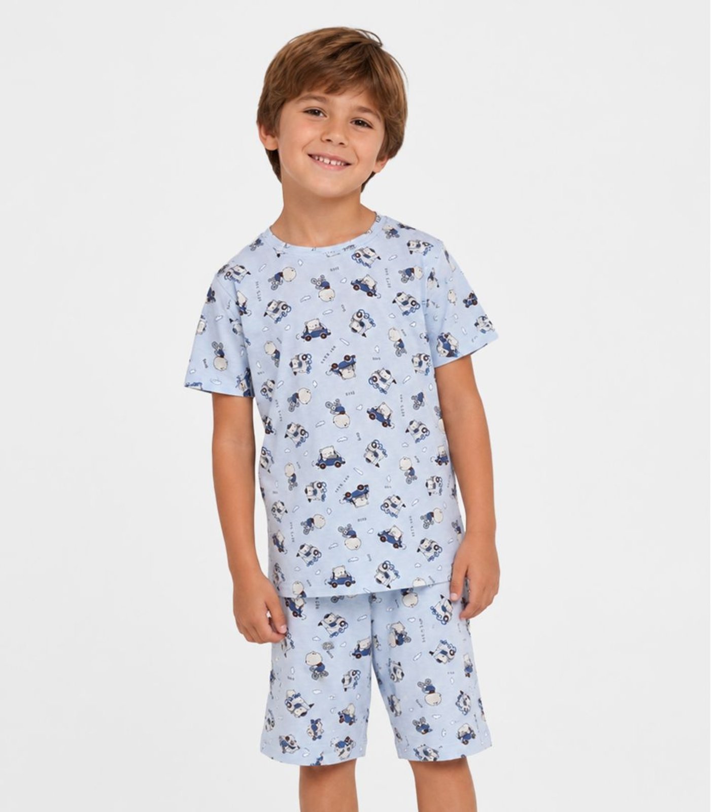 Pijama Masculino Em Cotton Select Cinza