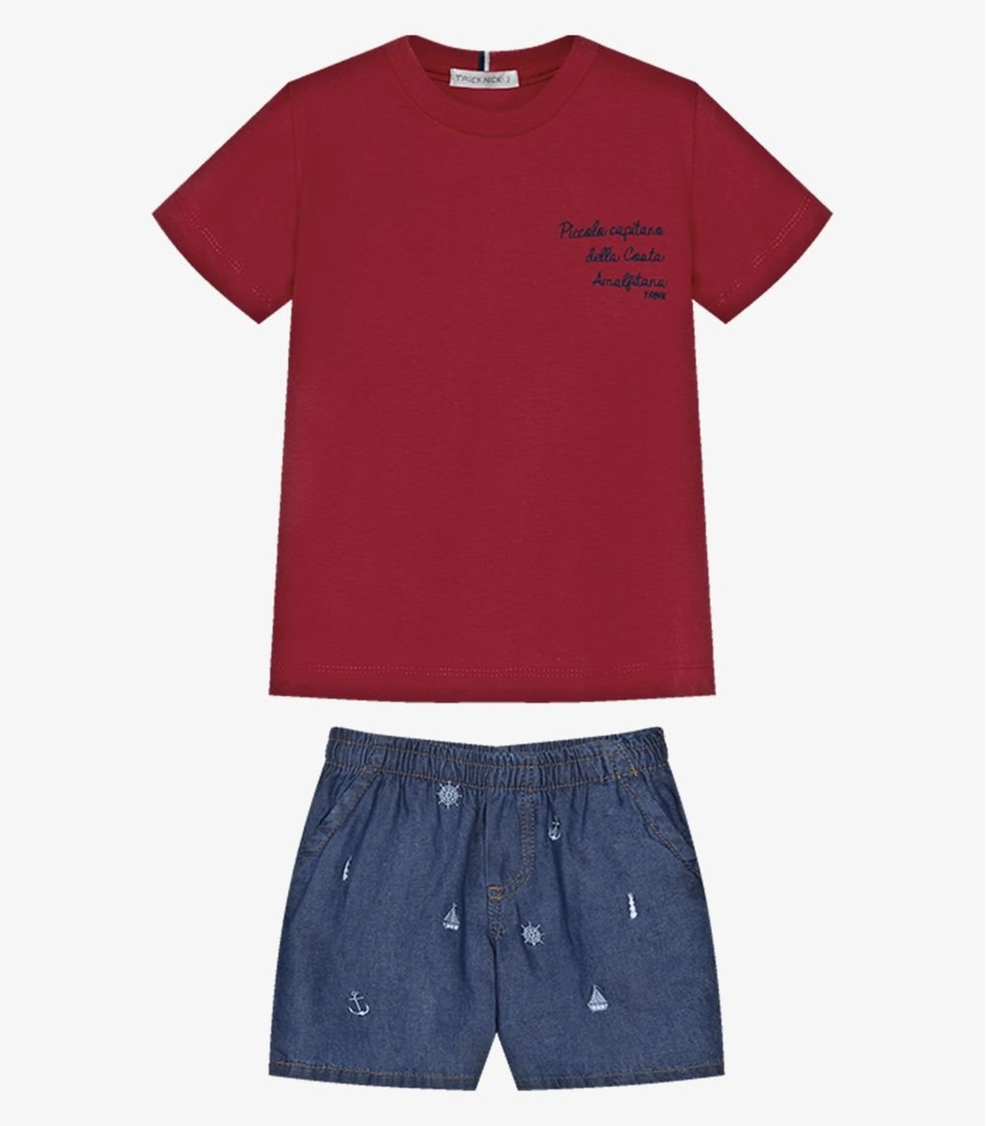 Infantil - Conjunto Camiseta Com Bermuda Trick Nick Vermelho