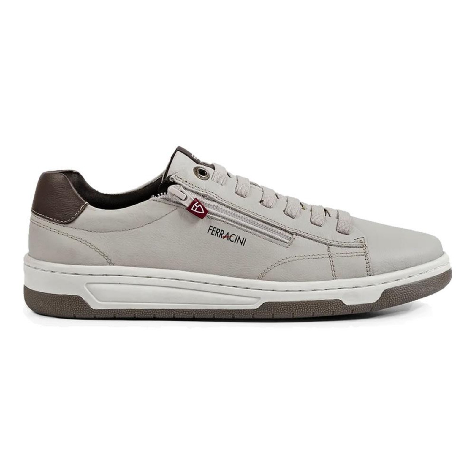 Tenis Sapatênis Ferracini VOX Casual Masculino Couro Cinza Cinza