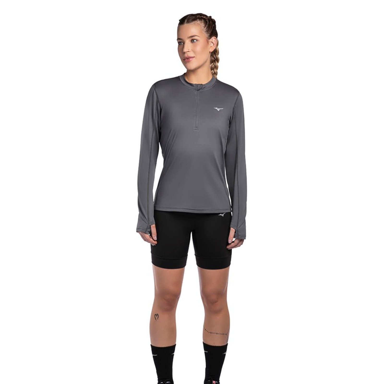 Camiseta Manga Longa de Corrida Feminina Mizuno Térmica