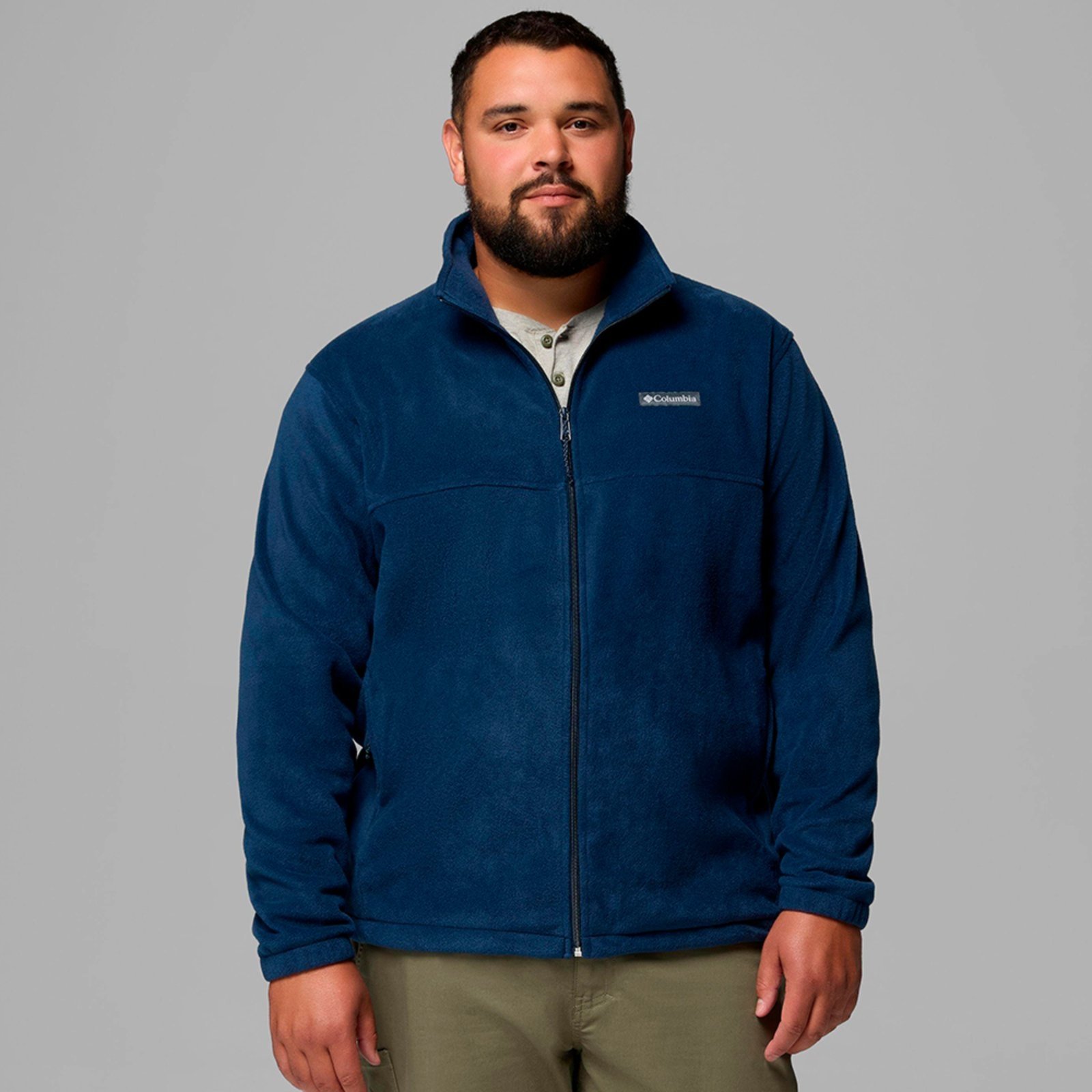 Jaqueta Columbia Ss Mountain Plus Size Marinho Masculino