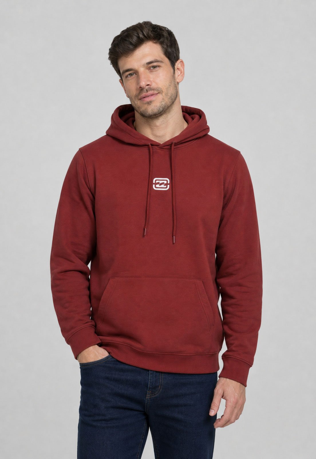 Blusa de Moletom Masculina Billabong Capuz Vinho