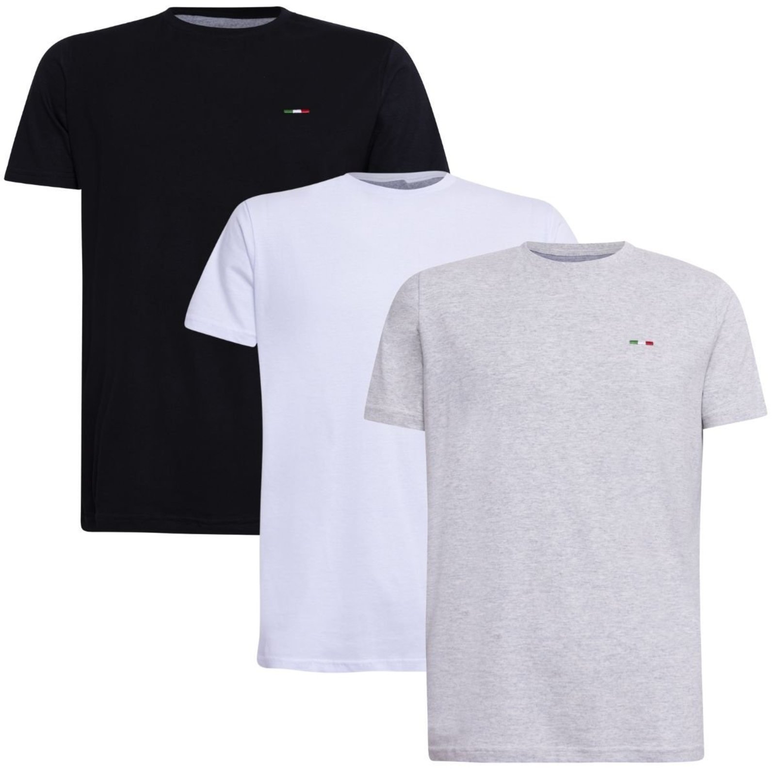 Kit 3 Camisetas Básicas FMF Algodão Premium Itália Colorido