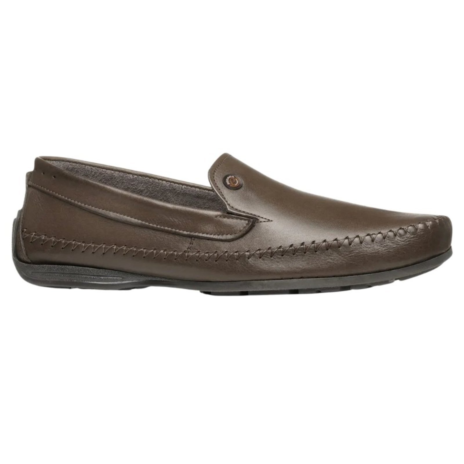 Mocassim Pegada Couro Cravo Masculino