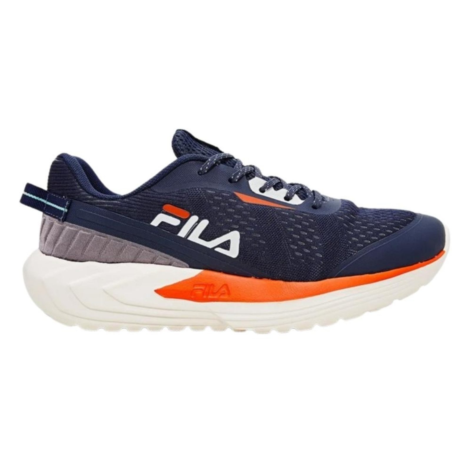 Vista 2 Tenis Fila Diffusion Masculino - Marinho/pool/laranja azul Fila azul