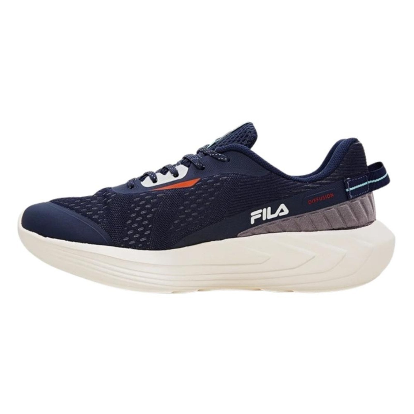 Vista 3 Tenis Fila Diffusion Masculino - Marinho/pool/laranja azul Fila azul