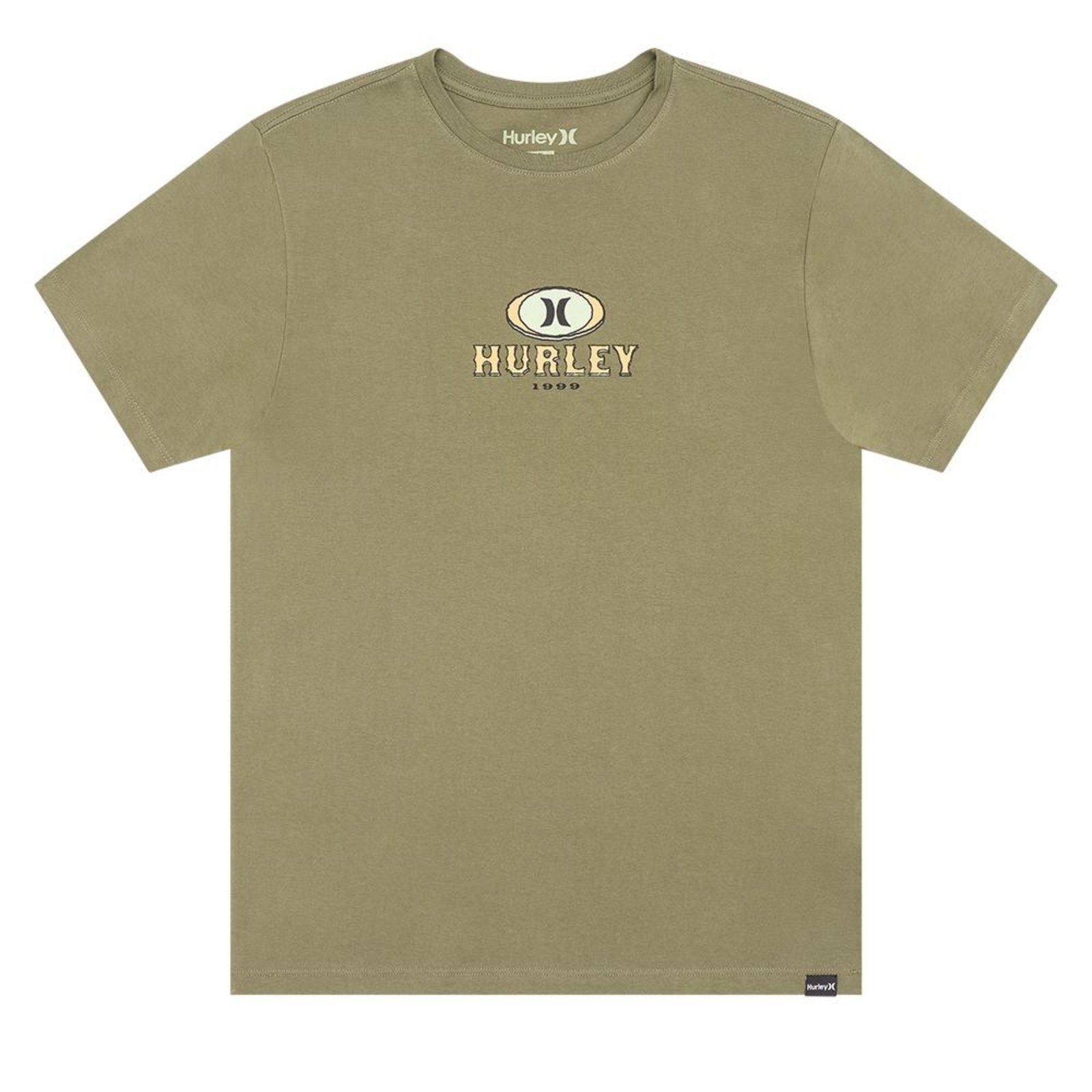 Camiseta Hurley Retro Waves WT25 Masculina Militar