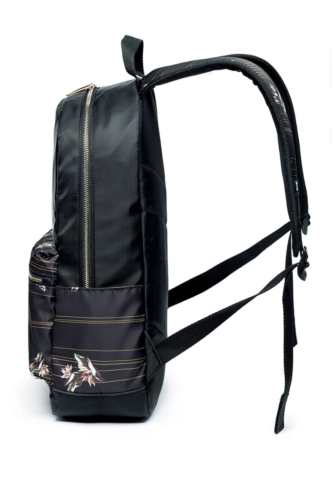 Vista 3 Infantil - Kit Mochila Juvenil Feminino Hang Loose Faculdade Resistente Espaçosa estampado/floral Hang Loose estampado/floral