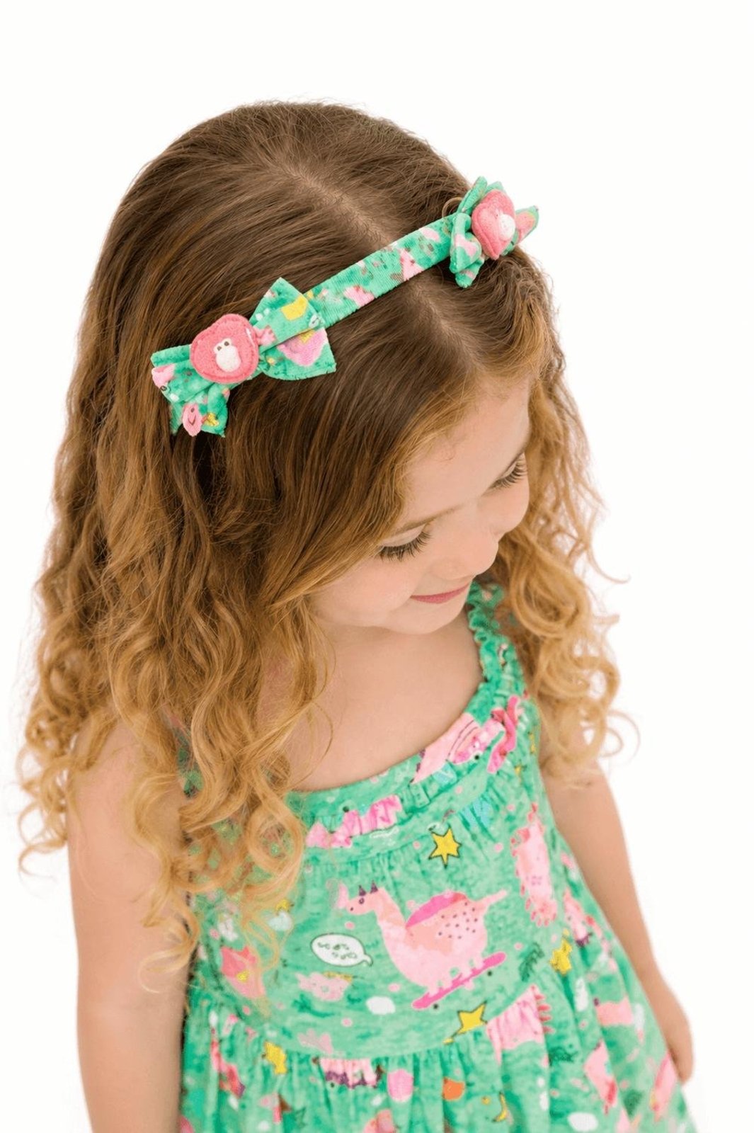 Infantil - Arco Menina Pinkssauro Alphabeto Verde Verde
