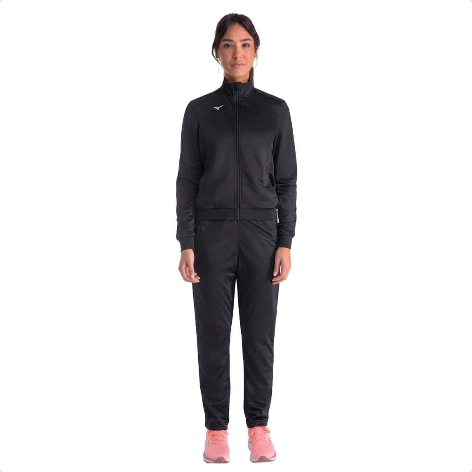 Conjunto Agasalho Mizuno Basic II Feminino Preto