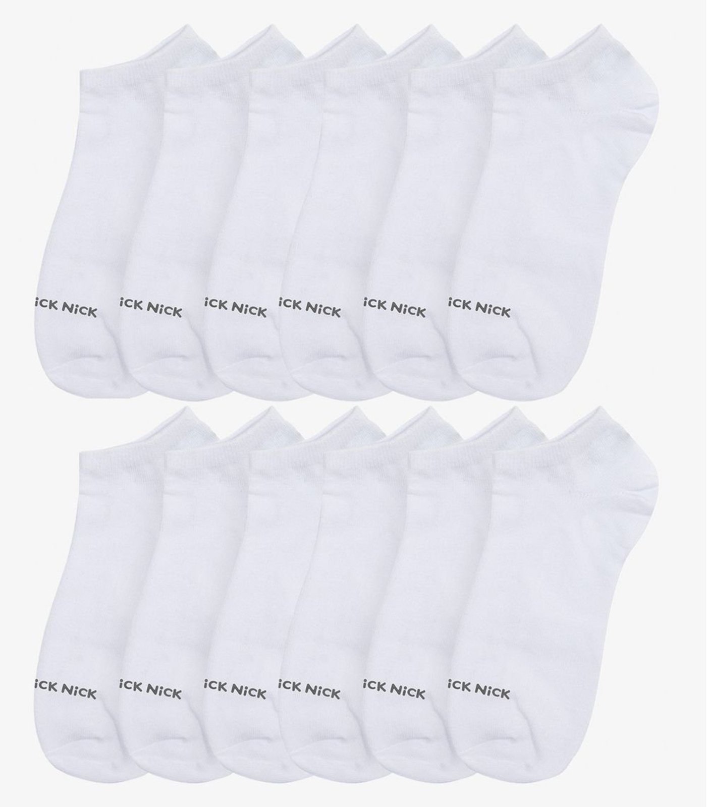 Vista 2 Kit 12 Pares De Meia Soquete Lisas Trick Nick Trick Nick branco
