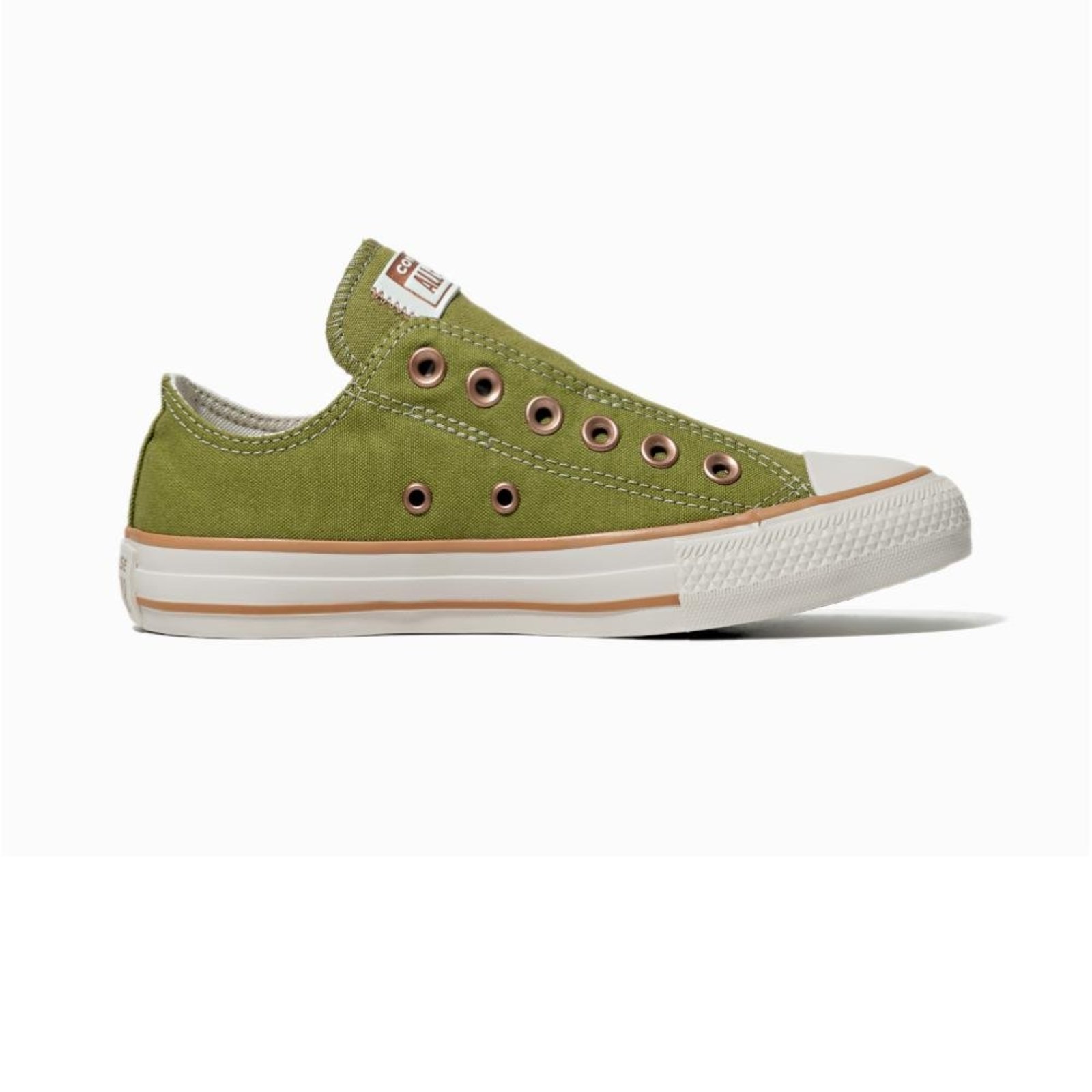 Tênis All Star Slip On Terra Bronze Cano Baixo Verde