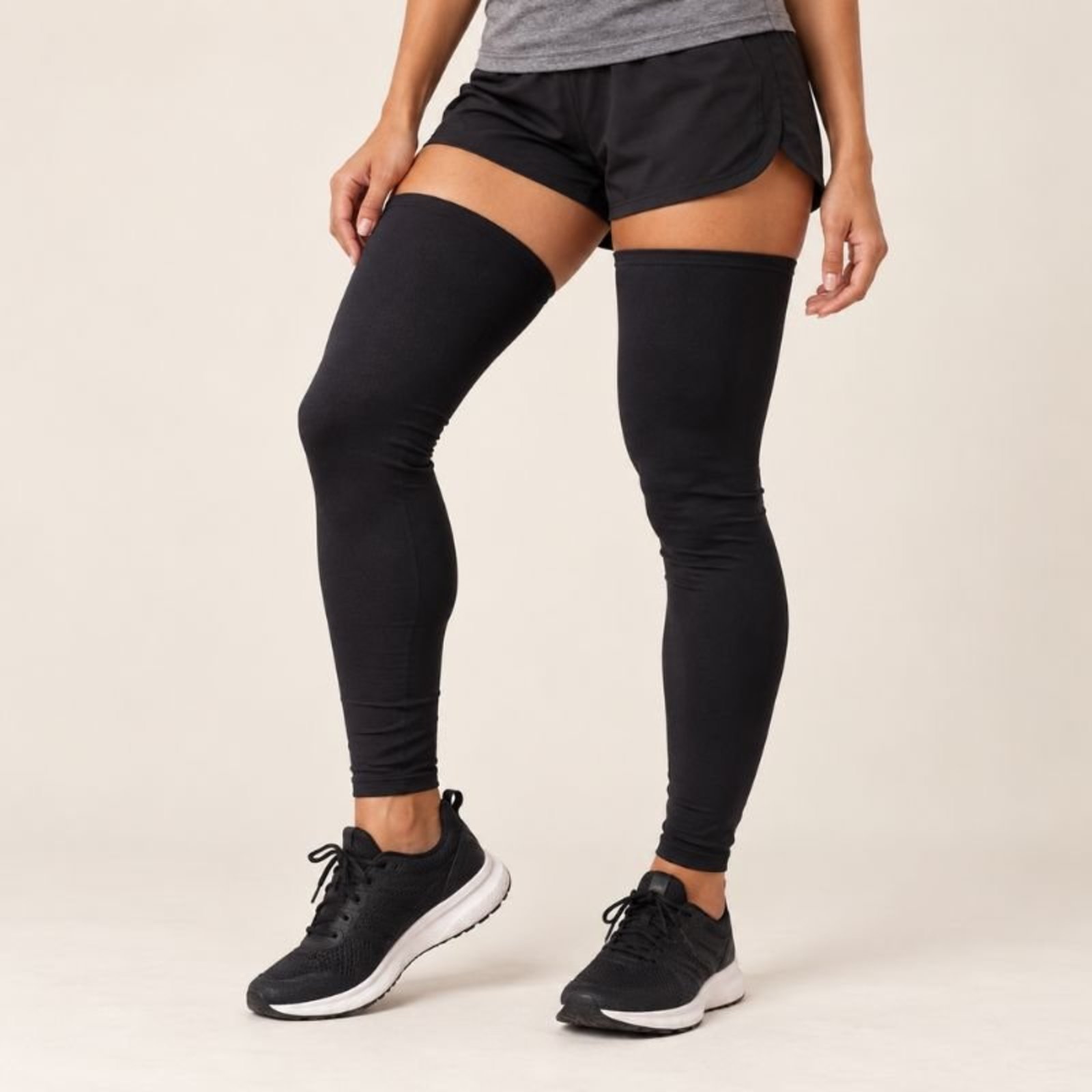 Par De Pernitos Esportivos Unissex Para Corrida Treino Preto