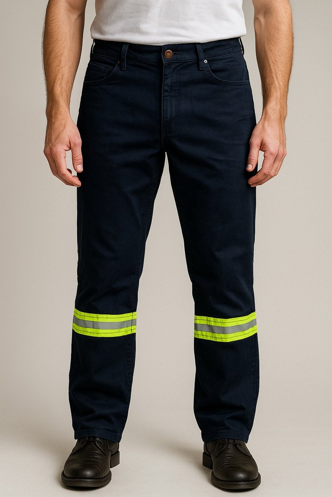 Calça De Firma Jeans Com Faixas Refletivas Vários Tamanhos