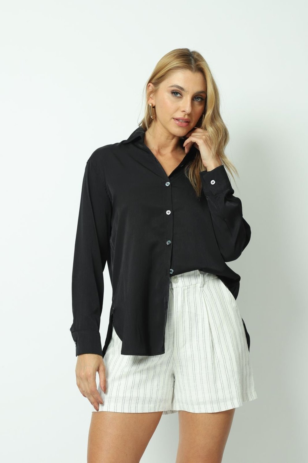 Camisa Manga Longa Preto GG Gazzy